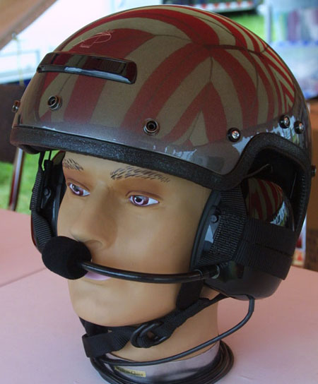Ultralight aircraft helmet and intercom systems.