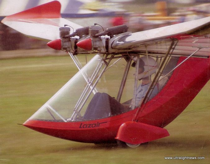 Lazair, Lazair ultralight aircraft, Dale Kramer's Lazair ultralight by Ultraflight Sales, Ultralight News newsmagazine.