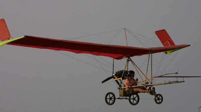 Pteradactyl single place ultralight aircraft.