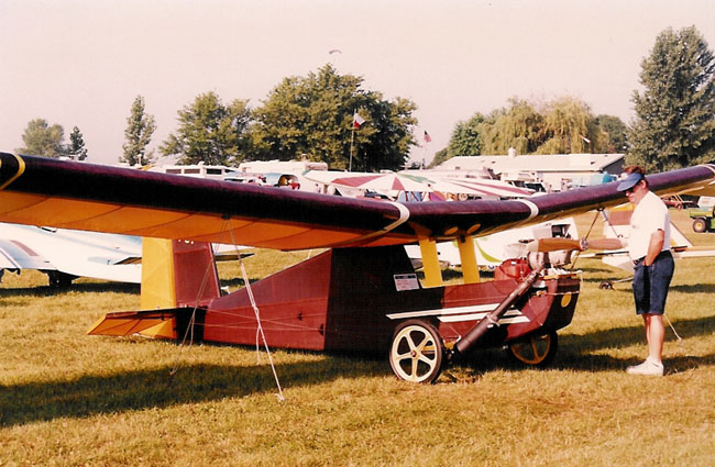 Skypup single place ultralight aircraft.