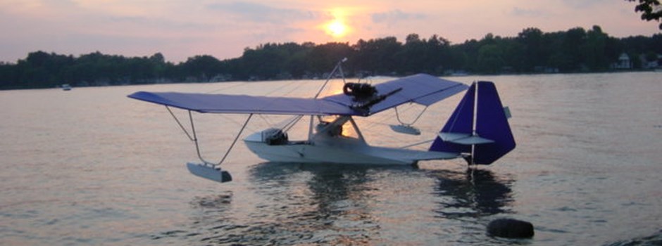 Buccaneer XA ultralight relaxing in lake.