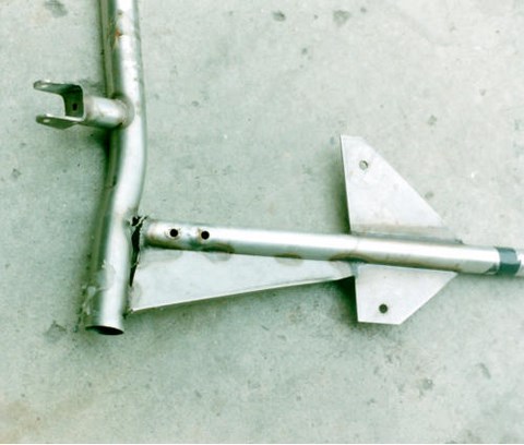 Buccaneer XA ultralight aircraft bulkhead failure area.