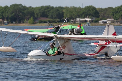 Troubleshooting the Buccaneer  XA amphibious ultralight aircraft's hull.