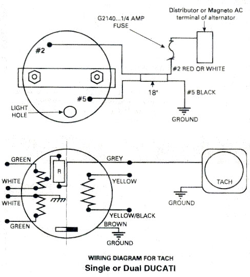 Tachometer wiring diagram