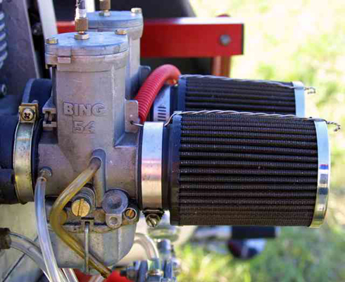 Bing 54 carburetors used on Rotax two stroke aircraft engines. Make sure to properly safety wire airfilters to carbs.