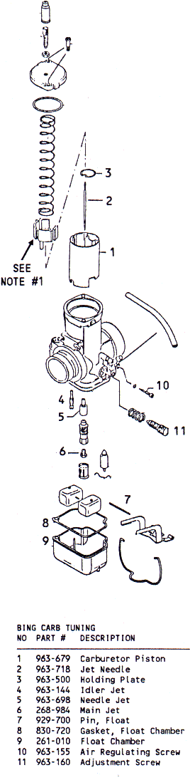 Bing 54 carburetor parts diagram.