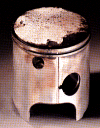 Diagnosing Rotax 2 stroke aircraft engine piston failure, caused by foreign material entering engine.