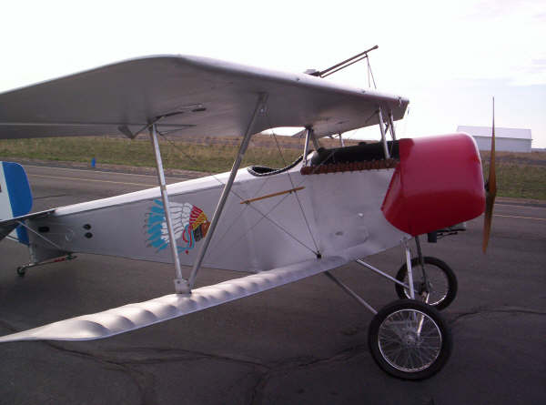 Graham Lee's Nieuport II single place WWI replica aircraft.