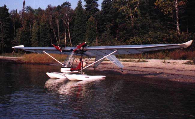 Lazair ultralight on floats.