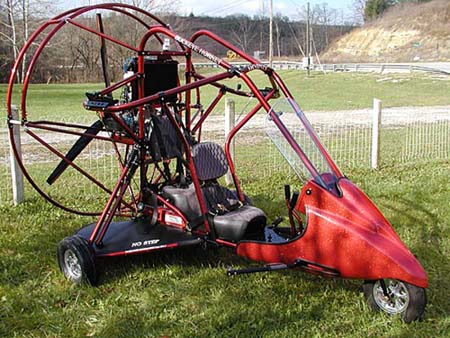 Buckeye Hornet two seat powered parachute, tandem seating powered parachute.