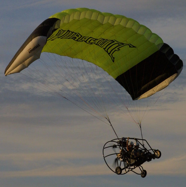 Powrachute Pegasus two place powered parachute.