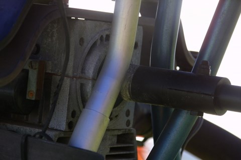 Quicksilver MX rear down tube damage.