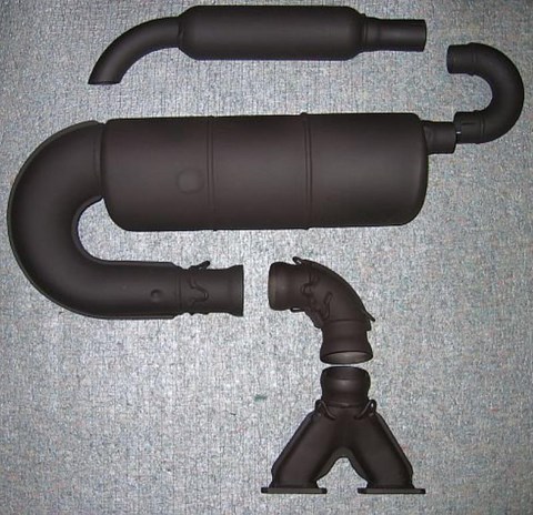 Rotax 3 piece exhaust