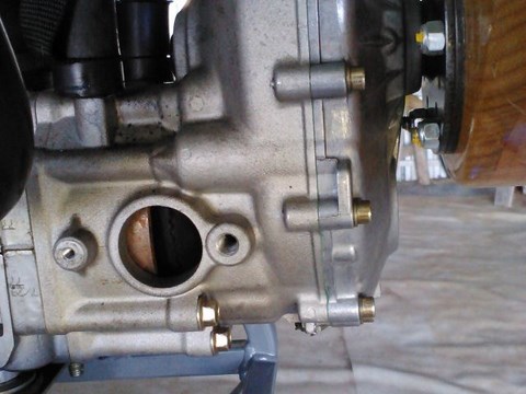 Rotax C Drive Seal Failure, oil seen in this area.