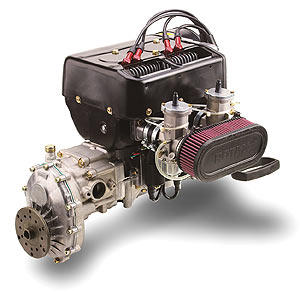 503 Rotax, 50 HP aircraft engine with C drive and pull start.