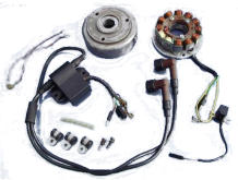 Ducati ignition coil, magneto, stator, stator plane, ignition coils and ignition pickups.