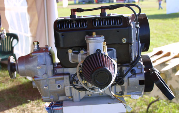 Rotax 447 ultralight aircraft engine.