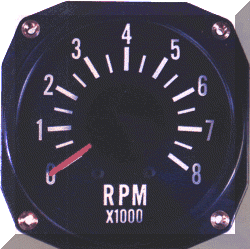 Tachometer, Rotax aircraft engine tachometer.