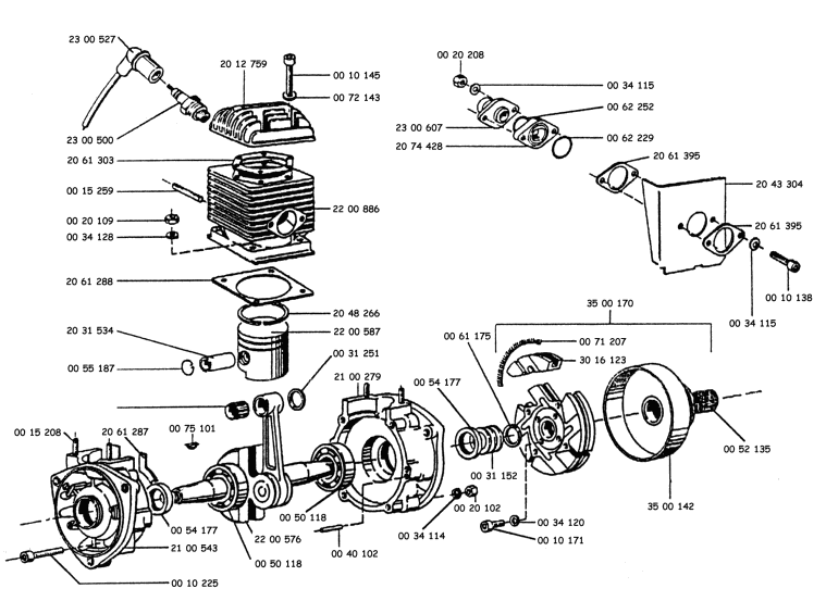 Solo aircraft engine parts diagram.