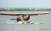 CGS Hawk Classic ultralight aircraft on floats.