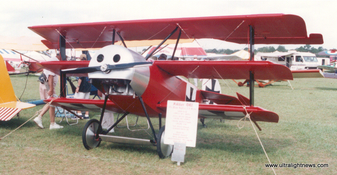 Fokker DR 1 Tri-plane replica pictures, images of the Fokker DR 1 Tri-plane 