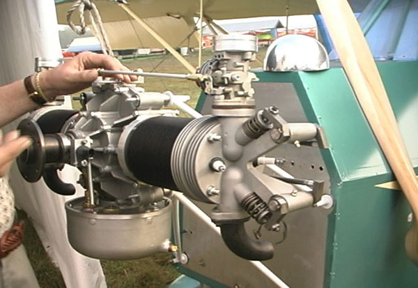 Buddy Twin two cylinder 4 stroke aircraft engine.