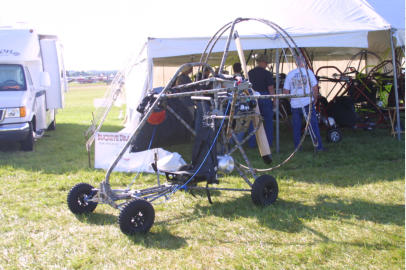 Buckeye Powered parachute 4 wheel model with camouflage paint.