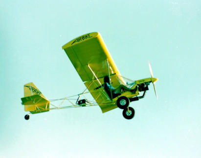 The TEAM Airbike was powered by a Rotax 447 engine, had a steel tube fuselage mated to a wood wing.