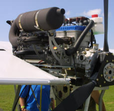 With Rotax side mount exhaust system