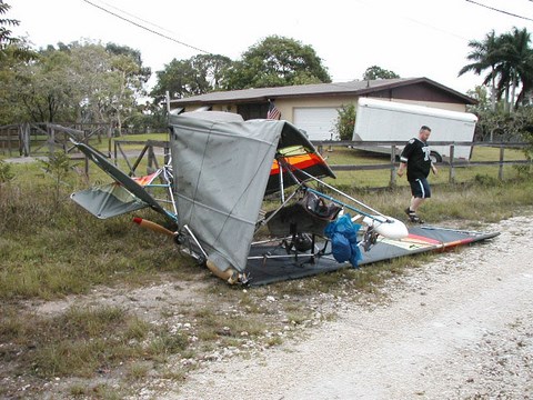 Damaged Quicksilver MX Ultralaight Aircraft